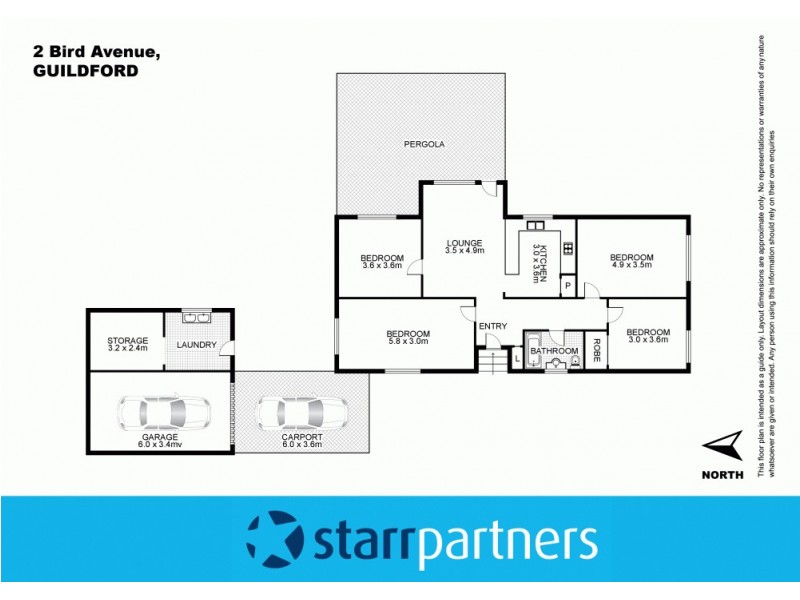 2 Bird Avenue, Guildford NSW 2161 Floorplan