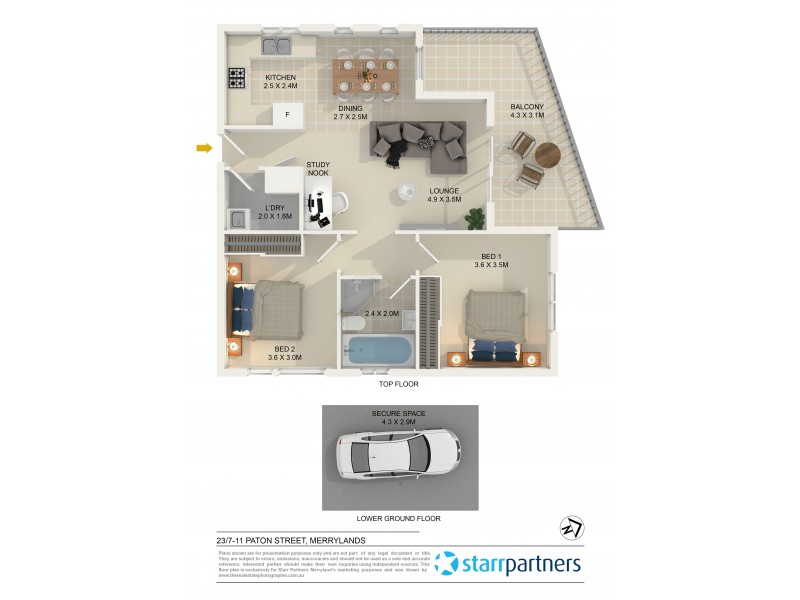 23/7-11 Paton Street, Merrylands NSW 2160 Floorplan