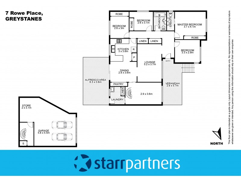 7 Rowe Place, Greystanes NSW 2145 Floorplan