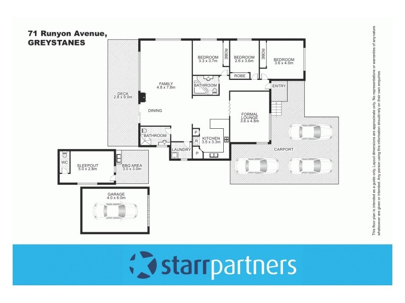 71 Runyon Avenue, Greystanes NSW 2145 Floorplan