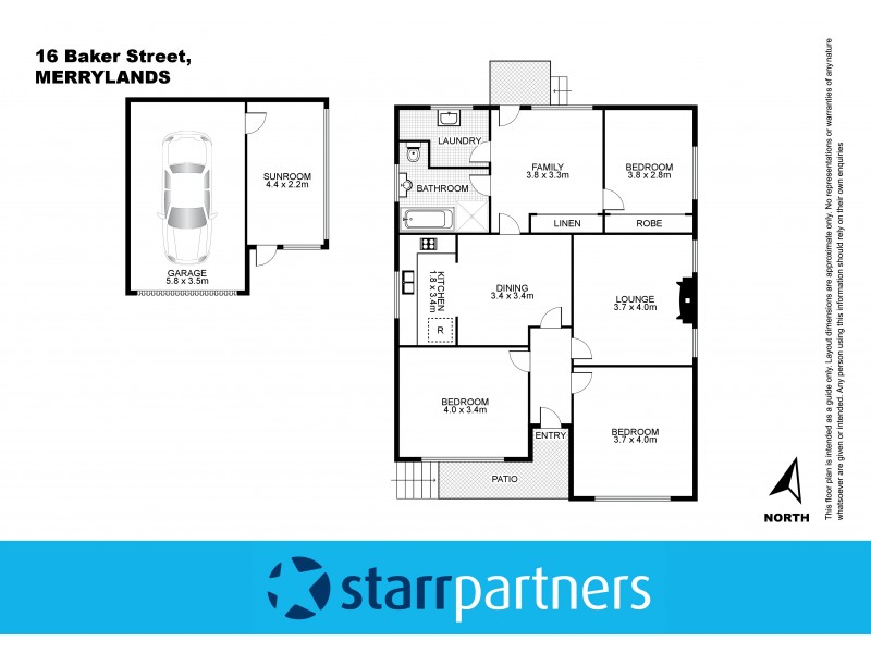 16 Baker Street, Merrylands NSW 2160 Floorplan
