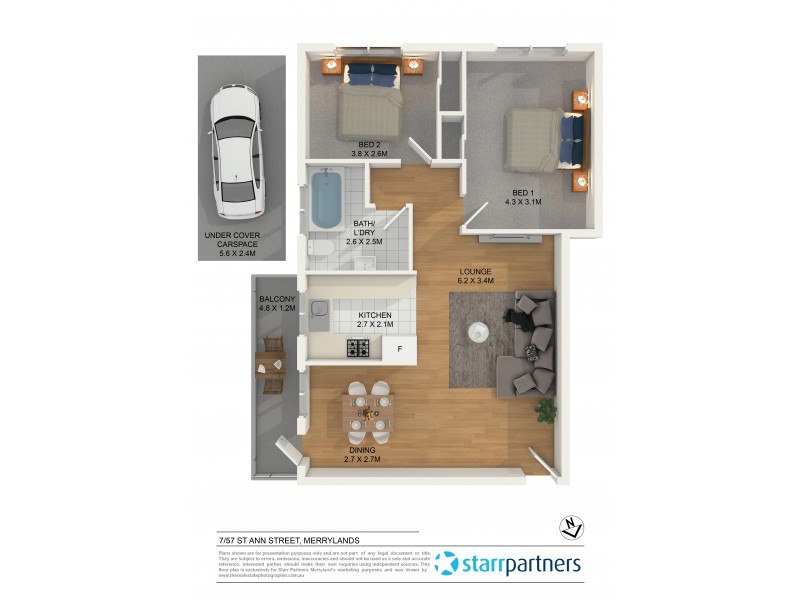 7/57 St Ann Street, Merrylands NSW 2160 Floorplan