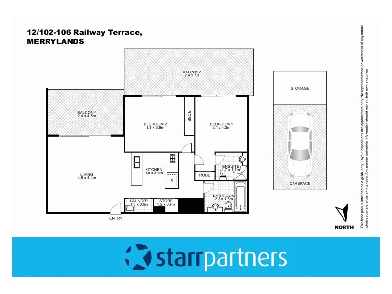12/102-106 Railway Terrace, Merrylands NSW 2160 Floorplan