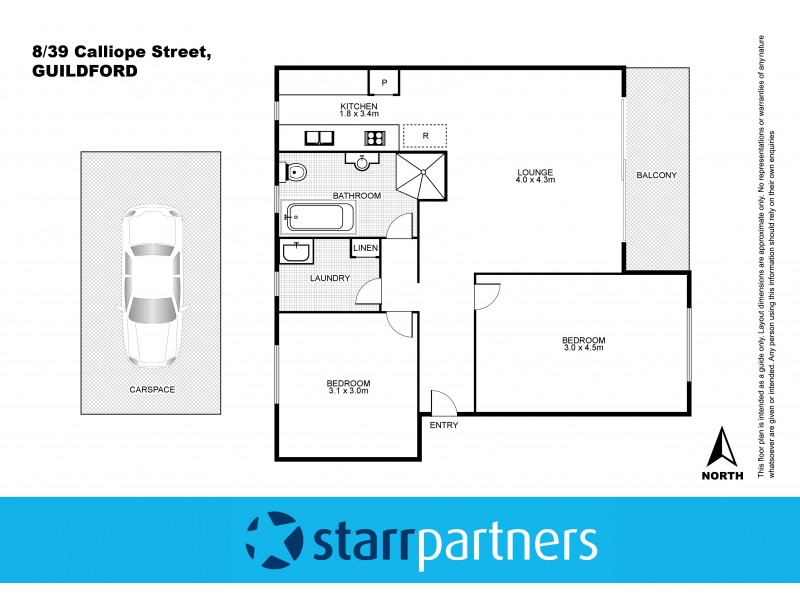 8/39 Calliope Street, Guildford NSW 2161 Floorplan