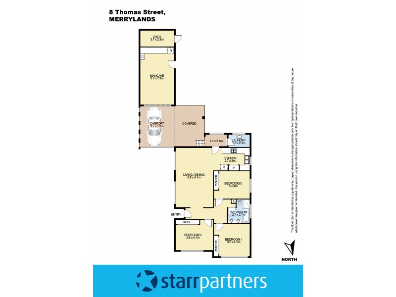 8 Thomas Street, Merrylands NSW 2160 Floorplan