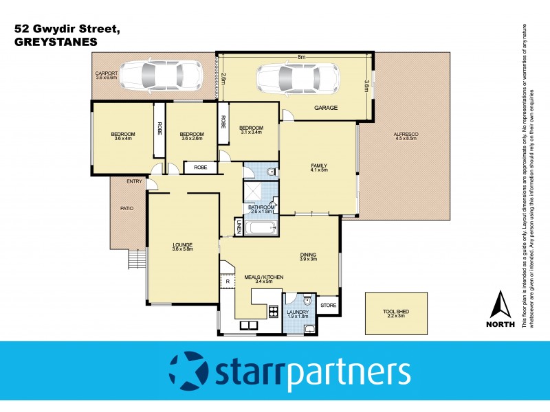 52 Gwydir Street, Greystanes NSW 2145 Floorplan