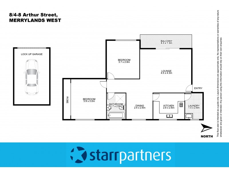 8/4 Arthur Street, Merrylands NSW 2160 Floorplan