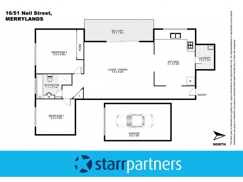 16/51-55 Neil Street, Merrylands NSW 2160 Floorplan