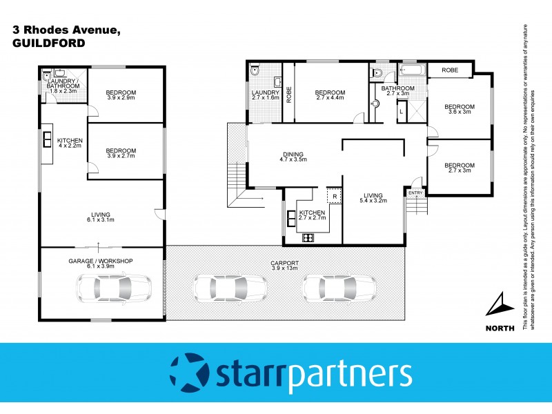 3 Rhodes Avenue, Guildford NSW 2161 Floorplan