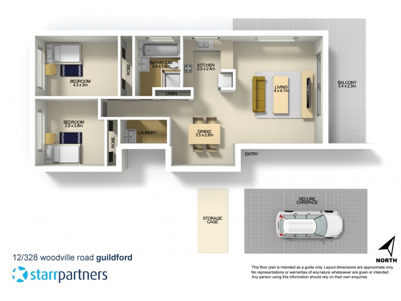 12/328 Woodville Road, Guildford NSW 2161 Floorplan