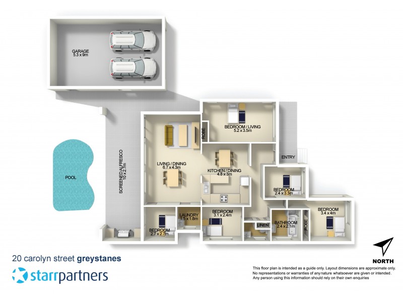 20 Carolyn Street, Greystanes NSW 2145 Floorplan