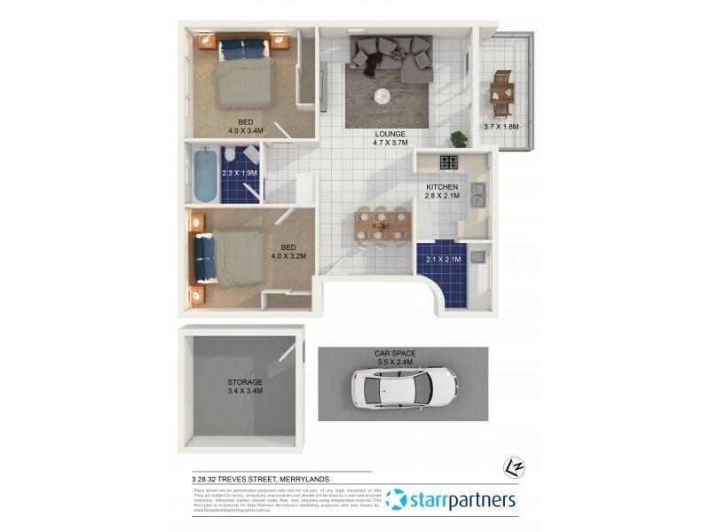 3/28-32 Treves Street, Merrylands NSW 2160 Floorplan