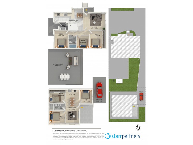 3 Dennistoun Avenue, Guildford NSW 2161 Floorplan