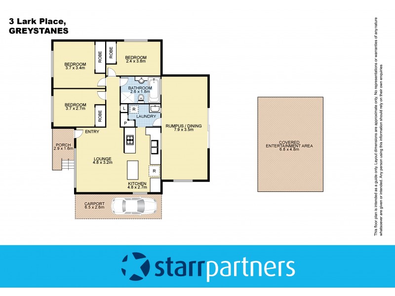 3 Lark Place, Greystanes NSW 2145 Floorplan