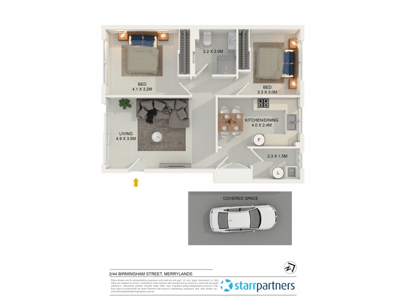 2/44 Birmingham Street, Merrylands NSW 2160 Floorplan