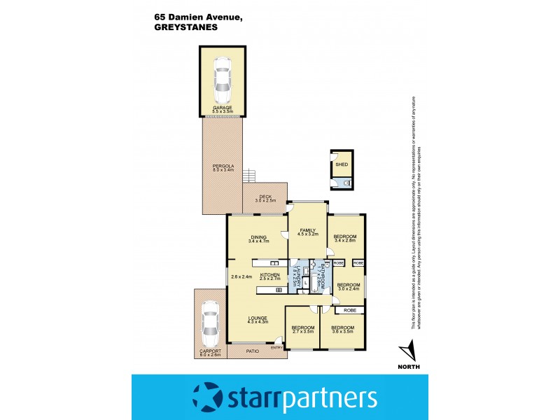 65 Damien Avenue, Greystanes NSW 2145 Floorplan