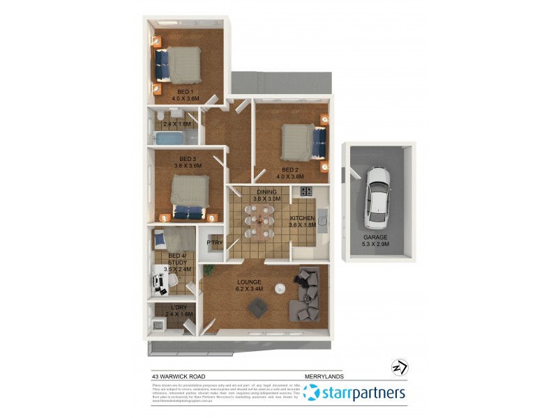 43 Warwick Road, Merrylands NSW 2160 Floorplan