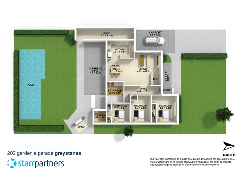 202 Gardenia Parade, Greystanes NSW 2145 Floorplan