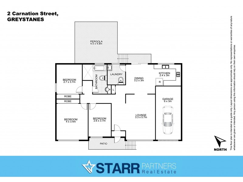 2 Carnation Street, Greystanes NSW 2145 Floorplan