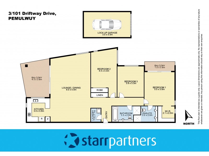 3/101 Driftway Drive, Pemulwuy NSW 2145 Floorplan