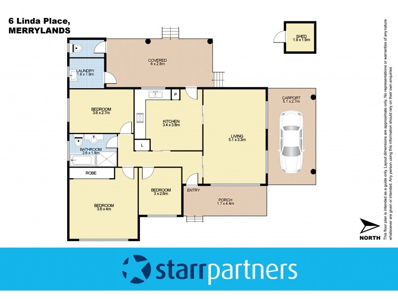 6 Linda Place, Merrylands NSW 2160 Floorplan