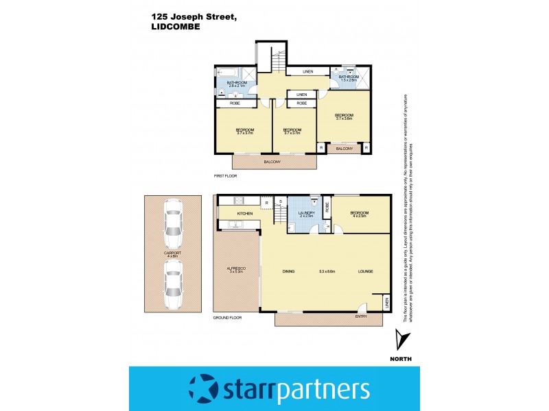 125 & 125A Joseph Street, Lidcombe NSW 2141 Floorplan