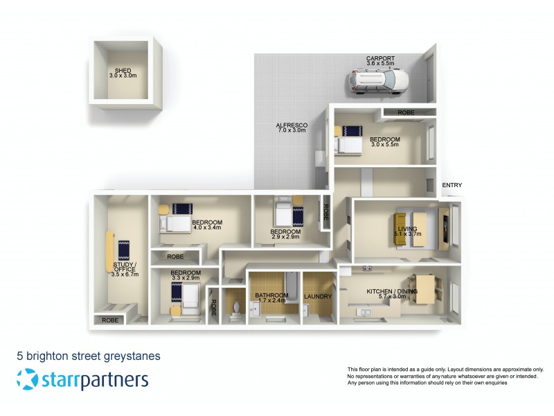 5 Brighton Street, Greystanes NSW 2145 Floorplan