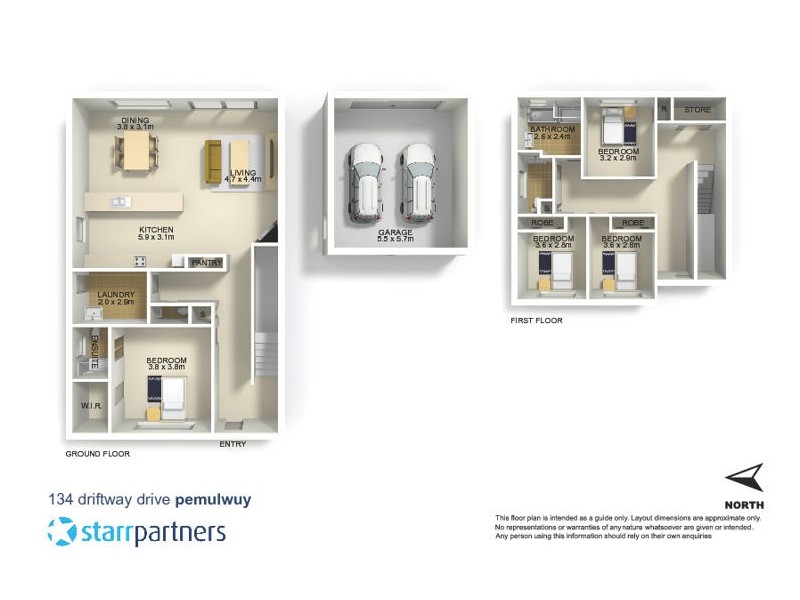 134 Driftway Drive, Pemulwuy NSW 2145 Floorplan
