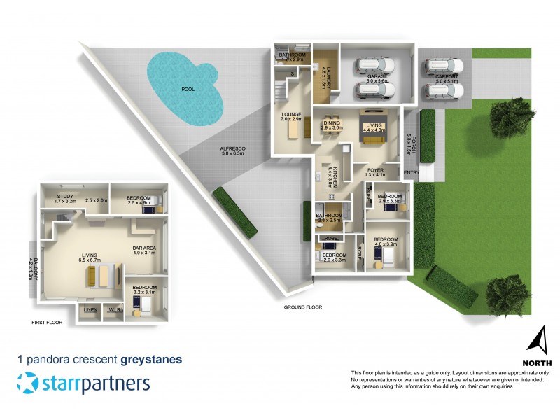 1 Pandora Crescent, Greystanes NSW 2145 Floorplan