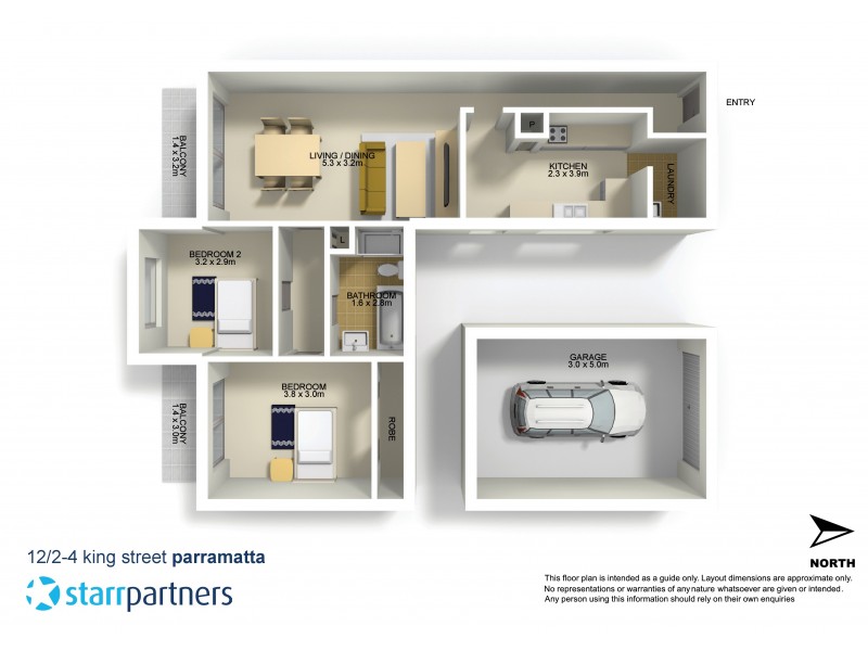 12/2-4 King Street, Parramatta NSW 2150 Floorplan