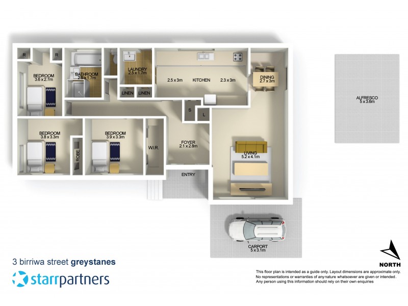 3 Birriwa Street, Greystanes NSW 2145 Floorplan