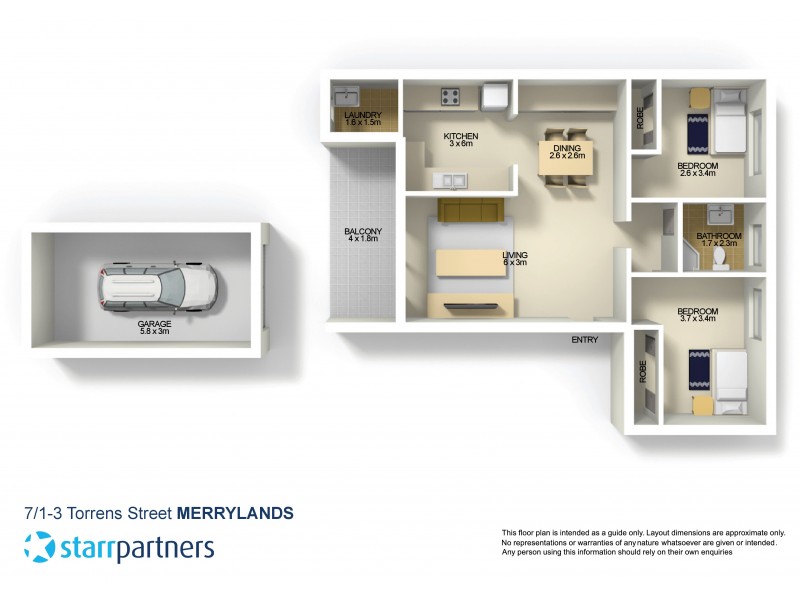 7/1-3 Torrens Street, Merrylands NSW 2160 Floorplan