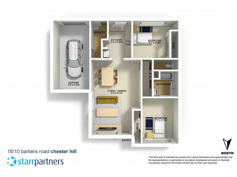 16/10 Barbers Road, Chester Hill NSW 2162 Floorplan