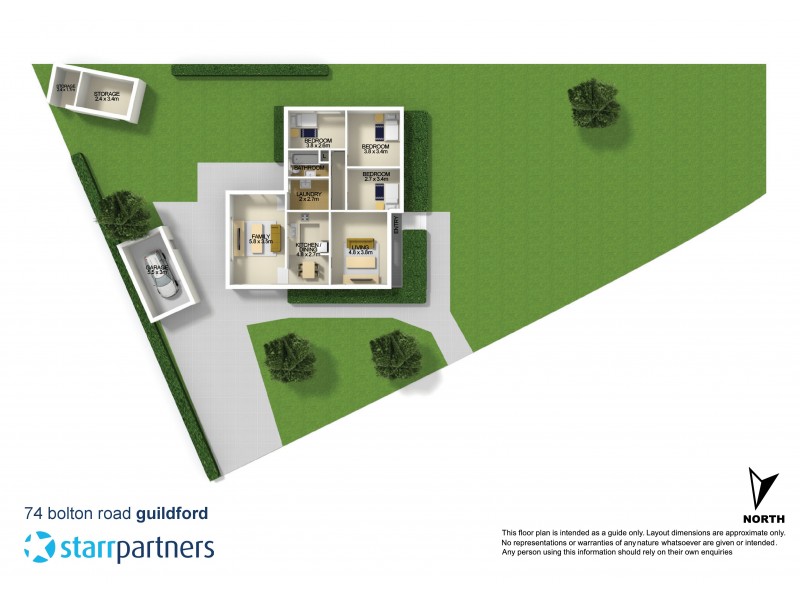 74 Bolton Street, Guildford NSW 2161 Floorplan