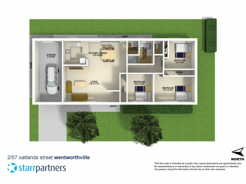 2/57 Oatlands Street, Wentworthville NSW 2145 Floorplan