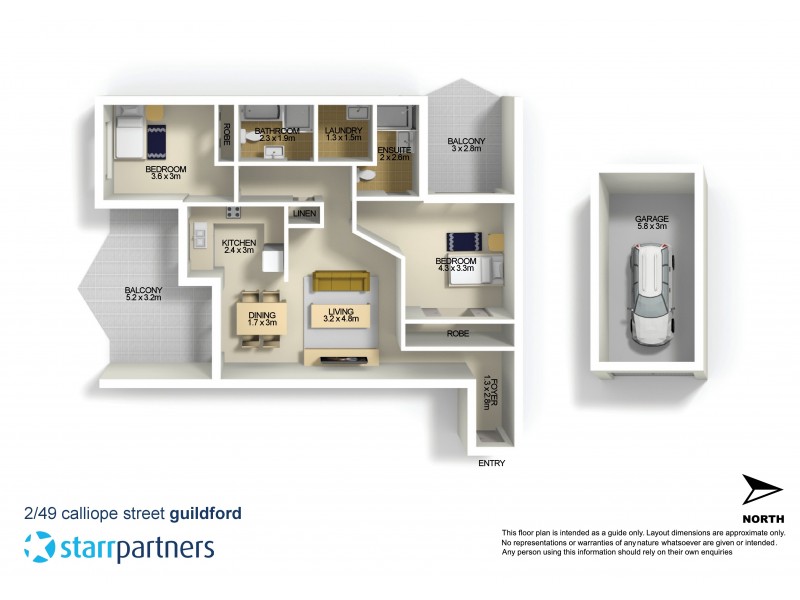 2/49-51 Calliope Street, Guildford NSW 2161 Floorplan