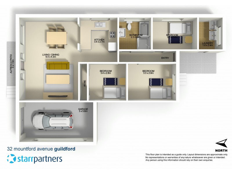 32 Mountford Avenue, Guildford NSW 2161 Floorplan