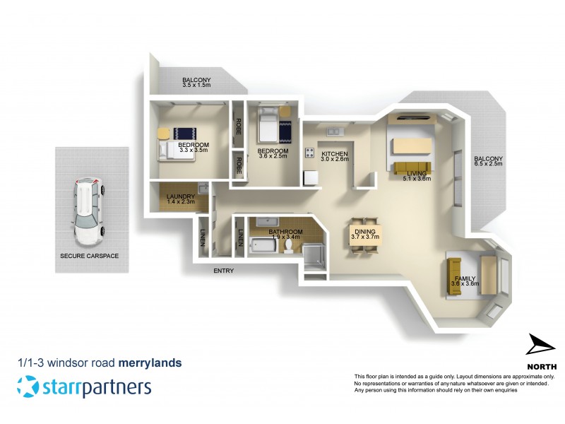 1/1-3 Windsor Road, Merrylands NSW 2160 Floorplan