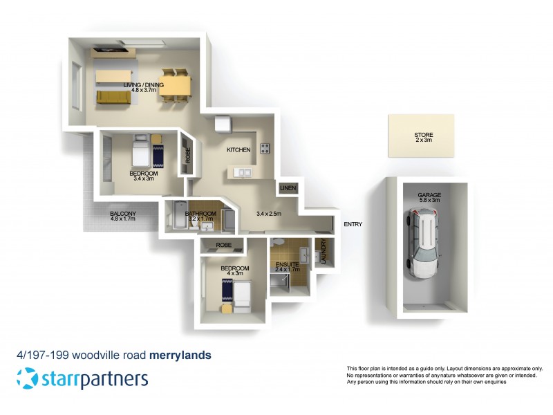 4/197-199 Woodville Road, Merrylands NSW 2160 Floorplan