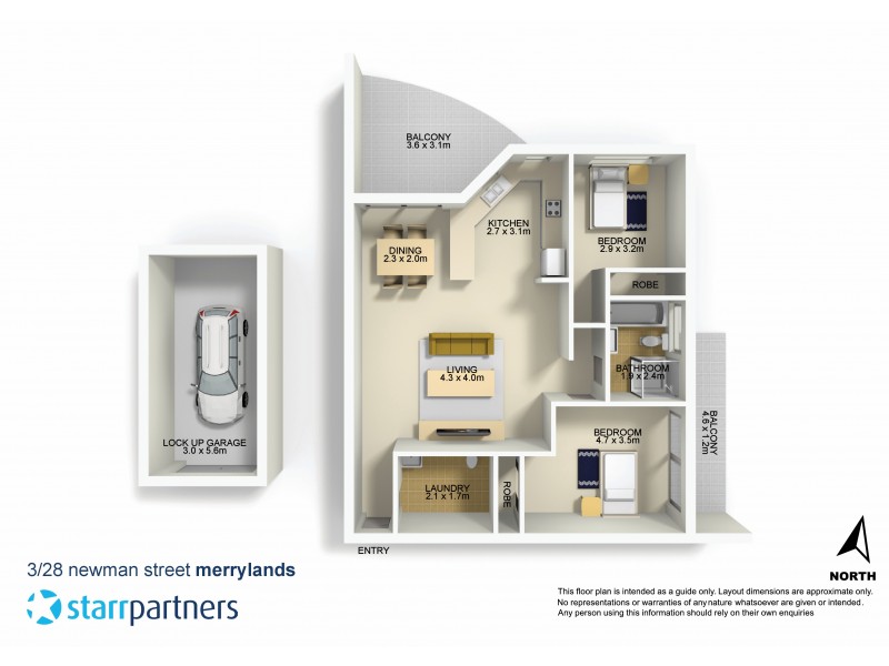 3/28-30 Newman Street, Merrylands NSW 2160 Floorplan