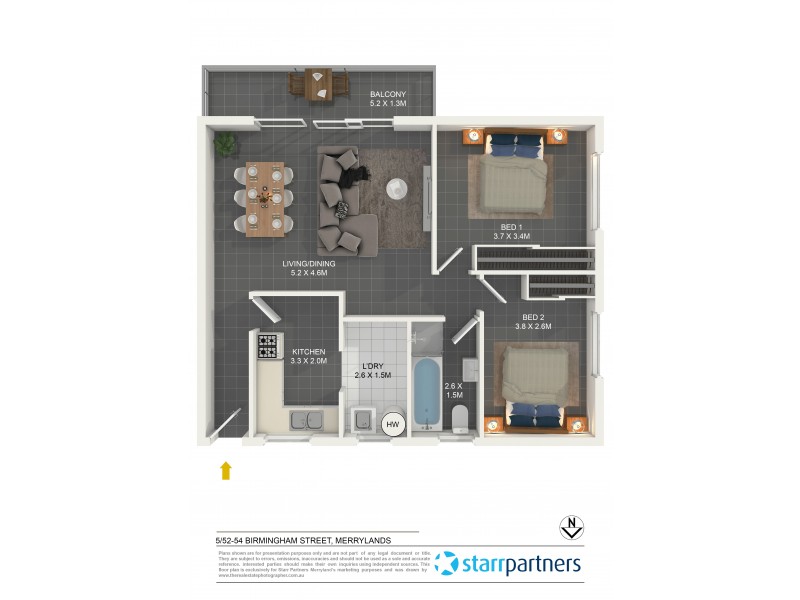 5/52-54 Birmingham Street, Merrylands NSW 2160 Floorplan