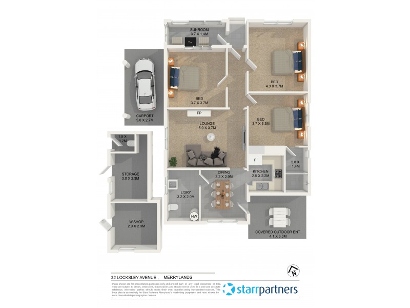 32 Locksley Avenue, Merrylands NSW 2160 Floorplan