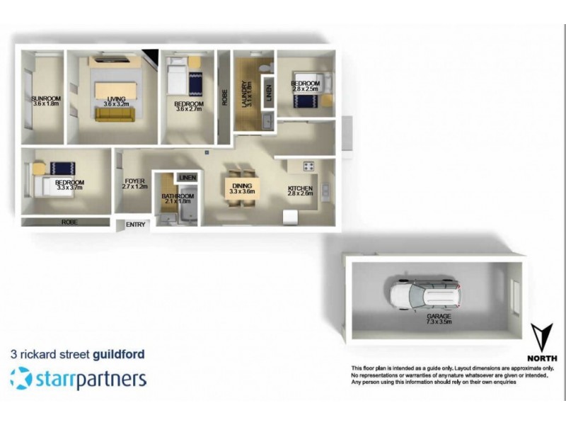 3 RICKARD STREET, Guildford NSW 2161 Floorplan