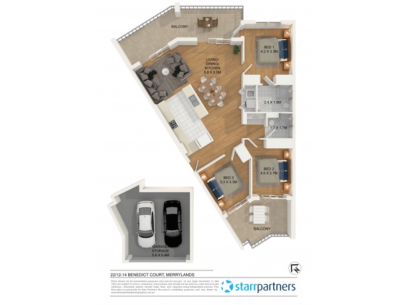 22/12-14 Benedict Court, Merrylands NSW 2160 Floorplan