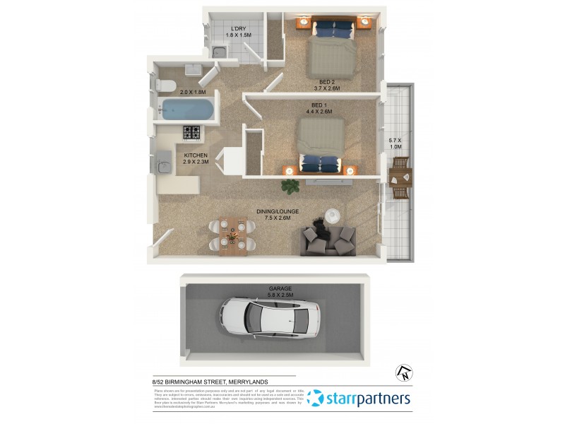 8/52-54 Birmingham Street, Merrylands NSW 2160 Floorplan