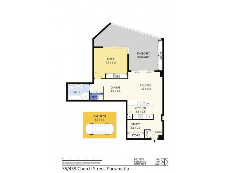 55/459-463 Church Street, North Parramatta NSW 2151 Floorplan