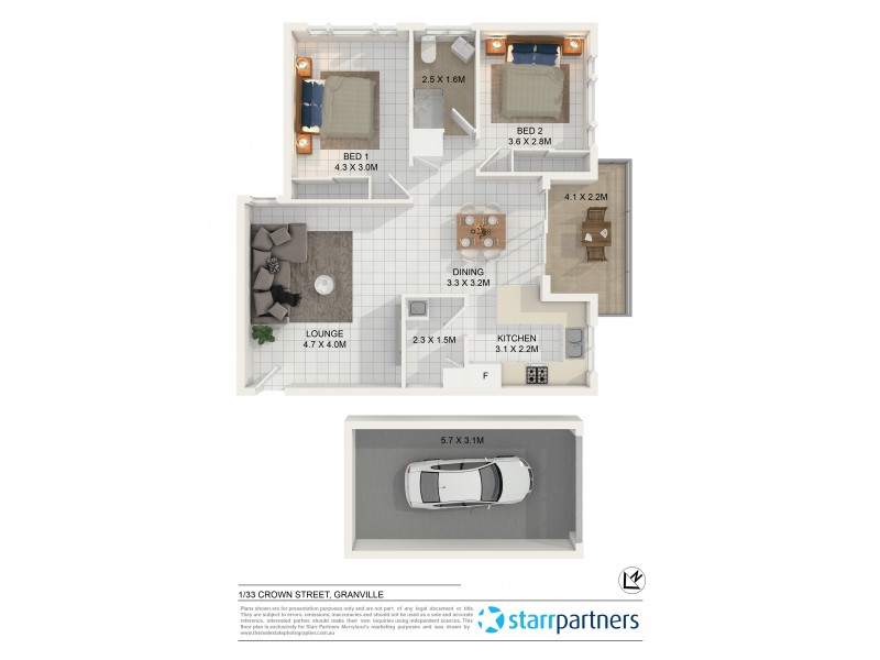 1/33-35 Crown Street, Granville NSW 2142 Floorplan