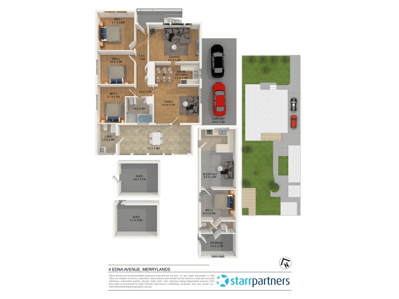 4 Edna Avenue, Merrylands NSW 2160 Floorplan