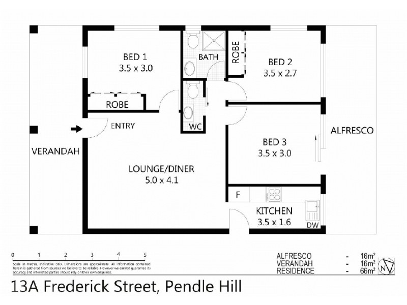 13a  Frederick Street, Pendle Hill NSW 2145 Floorplan