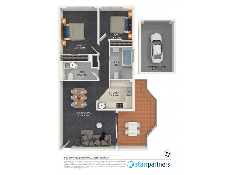 6/53-59 Windsor Road, Merrylands NSW 2160 Floorplan